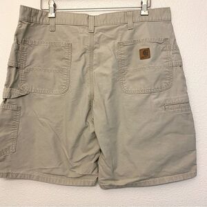 Carhartt Mens Cargo Shorts Tan Beige 100% Cotton Canvas Original Fit-38